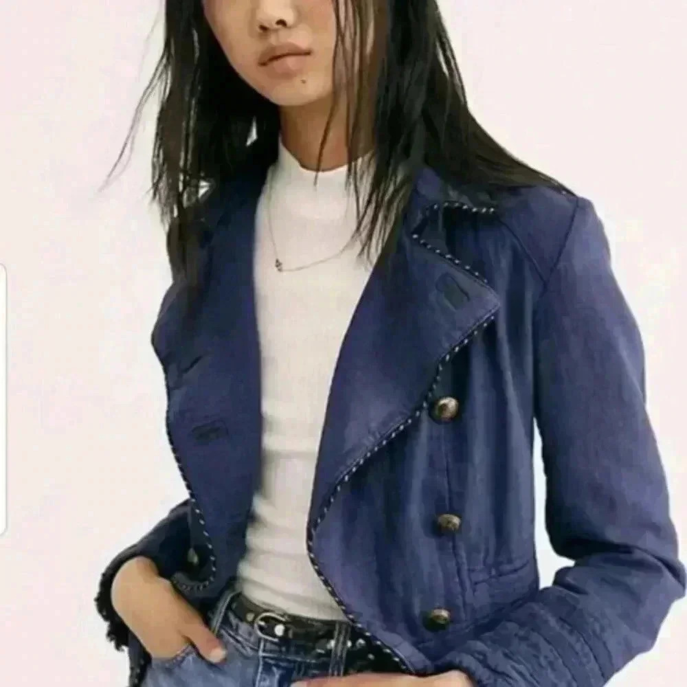 Free People Cadet Coat Military Blazer Jacket